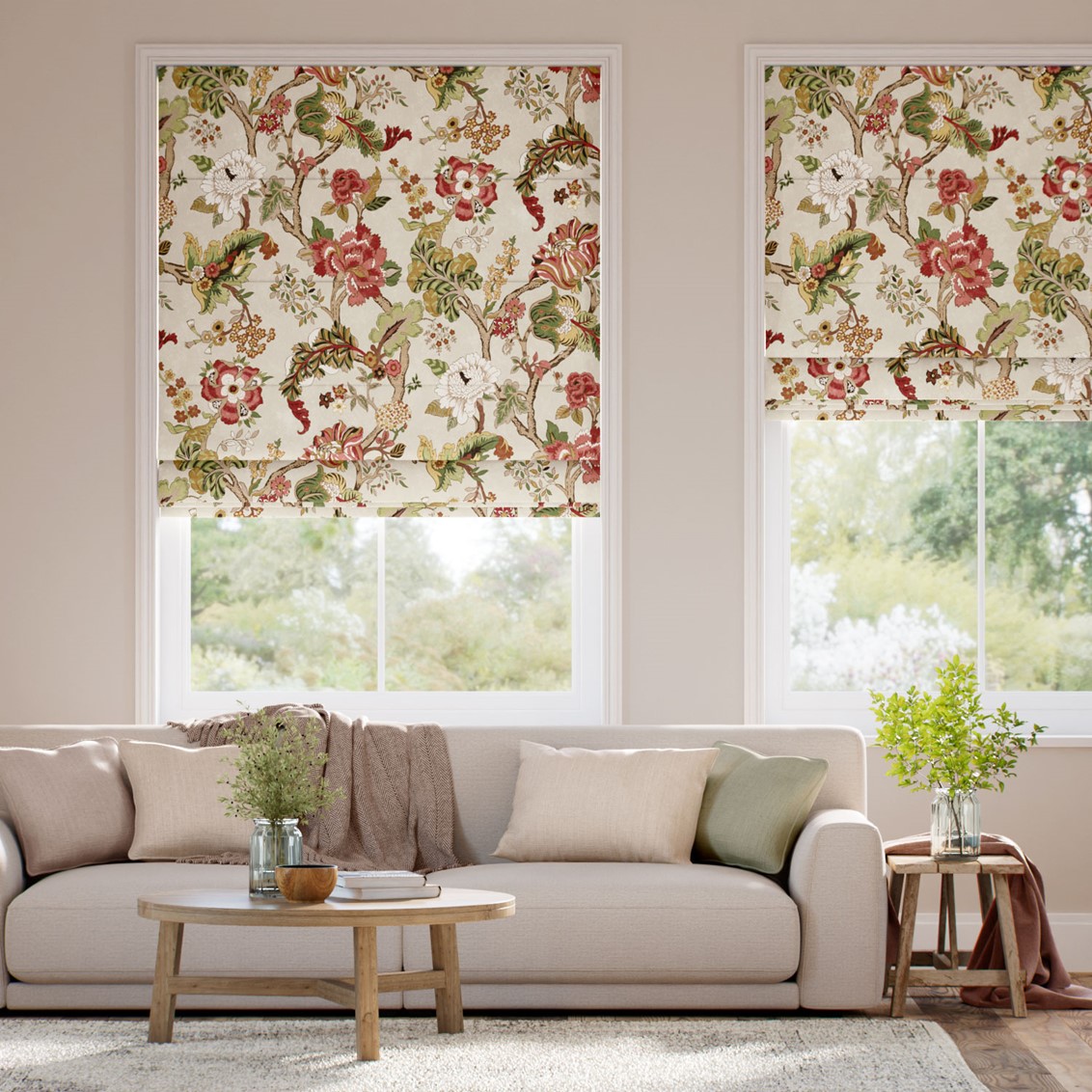 Fusang Tree Rouge Sage Roman Blind