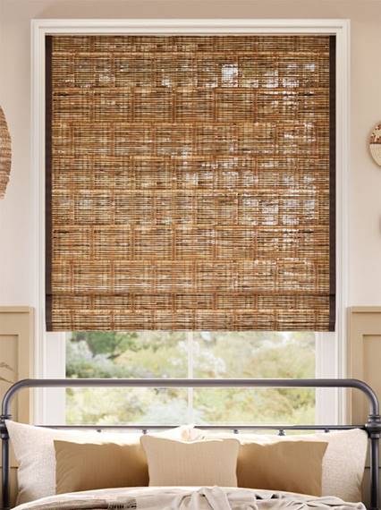 Electric Gabor Chestnut & Acorn Roman Blind thumbnail image