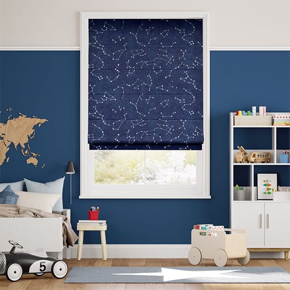 Galaxy Sky Denim  Roman Blind