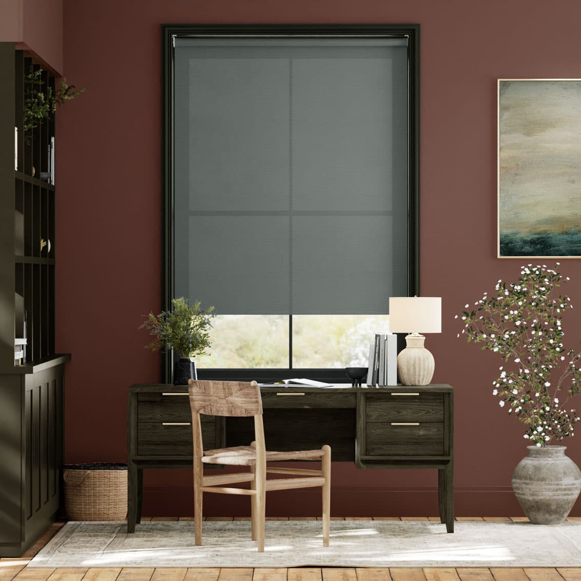Galloway Gunmetal Grey Roller Blind