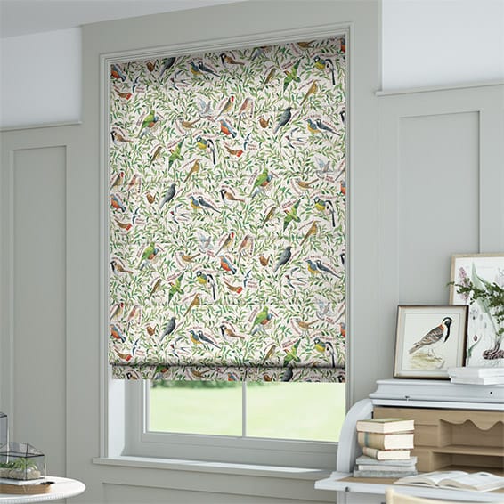 Garden Birds Multi Roman Blind