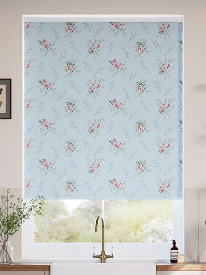 Garden Blooms Blue Roller Blind thumbnail image