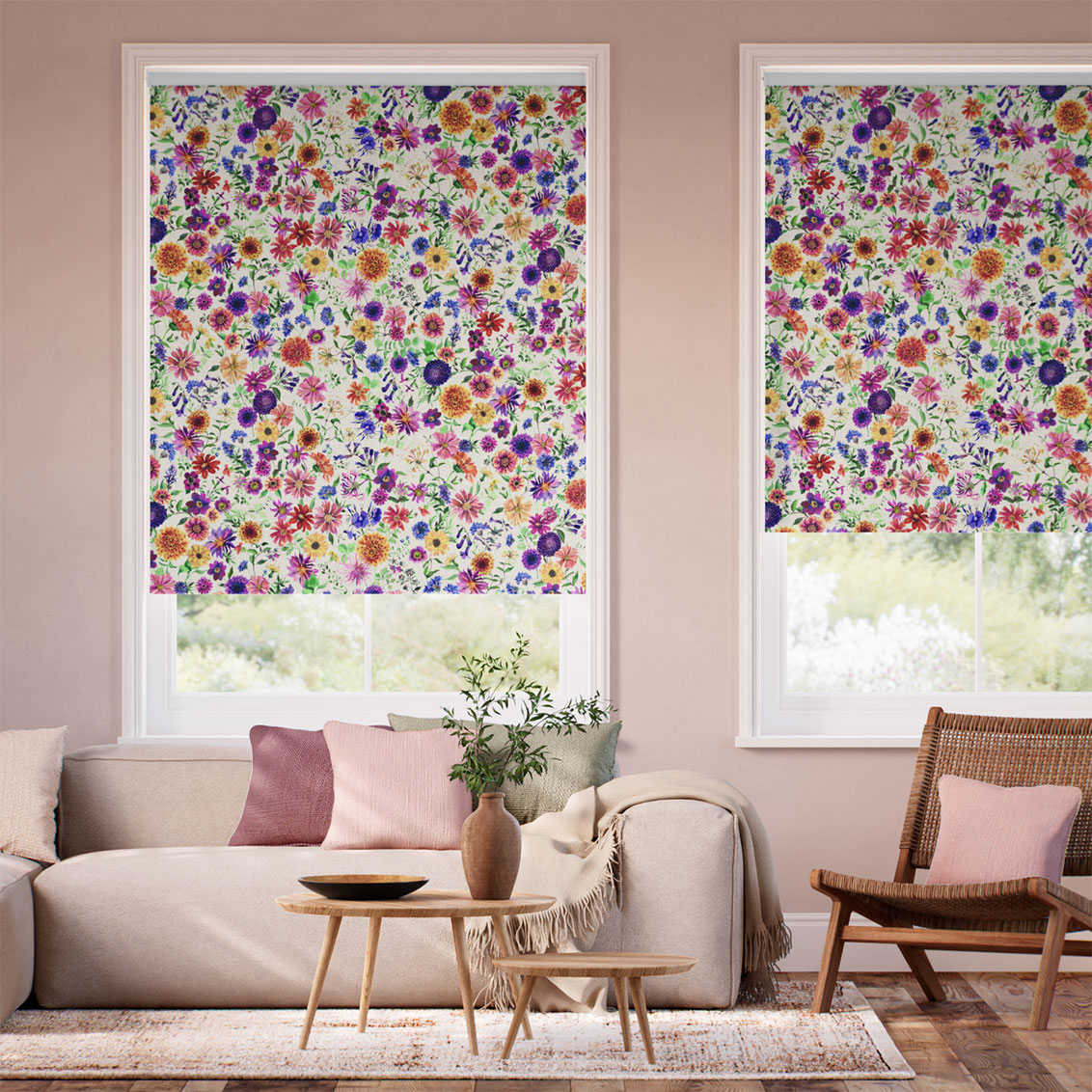 Garden Flowers Multi Roller Blind