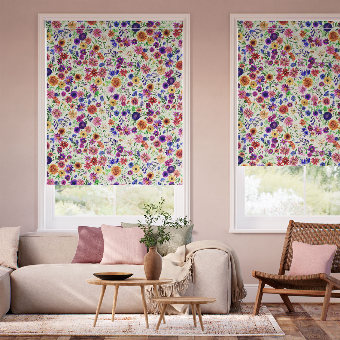 Garden Flowers Multi Roller Blind