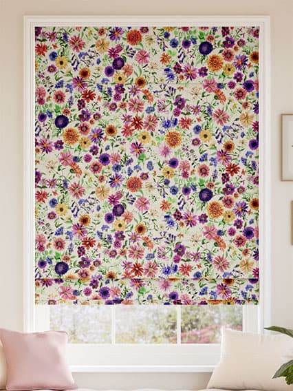 Garden Flowers Multi Roman Blind thumbnail image