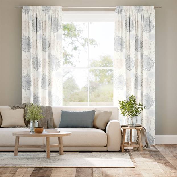 Gardenia Blush Cloud Curtains thumbnail image