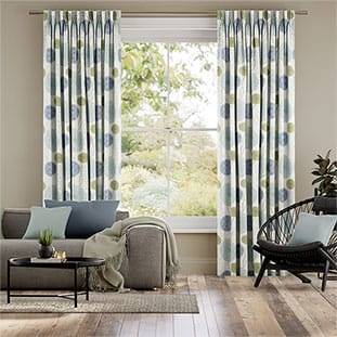 Gardenia Inky Blue Curtains thumbnail image