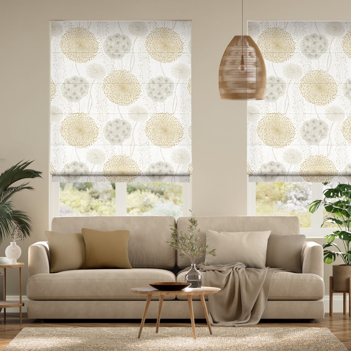 Gardenia Sand  Roman Blind