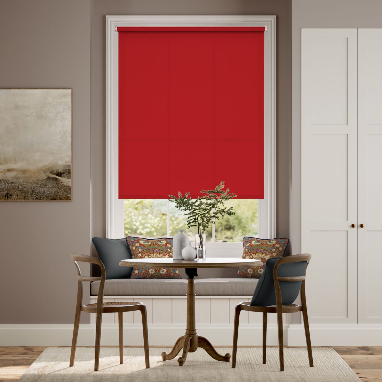 Valencia Simplicity Red Roller Blind