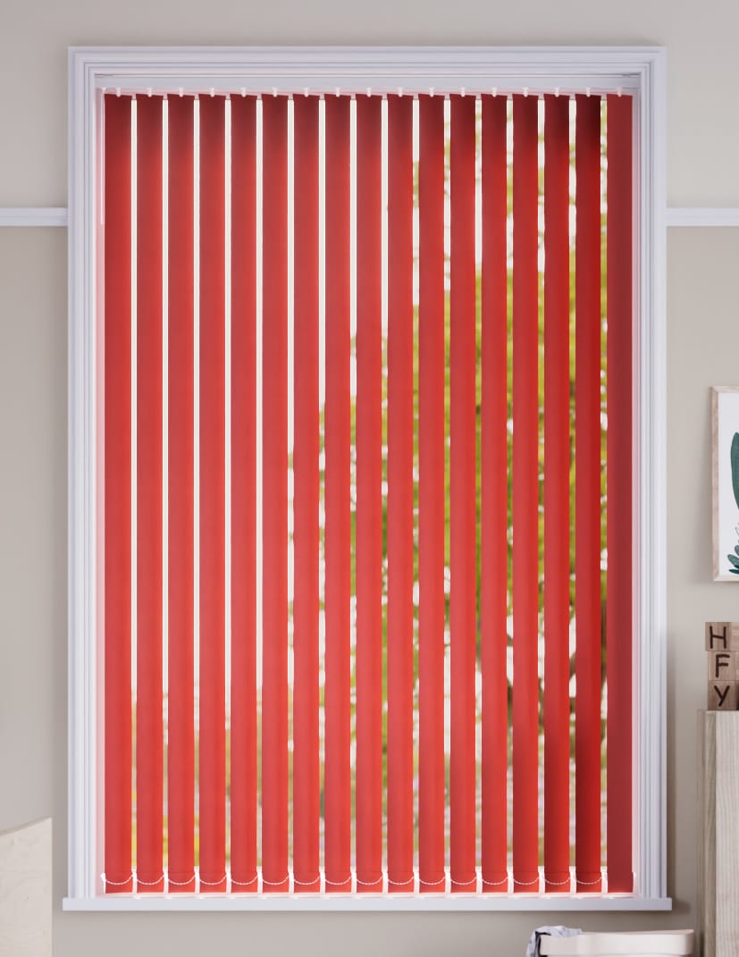 Valencia Simplicity Red Vertical Blind thumbnail image