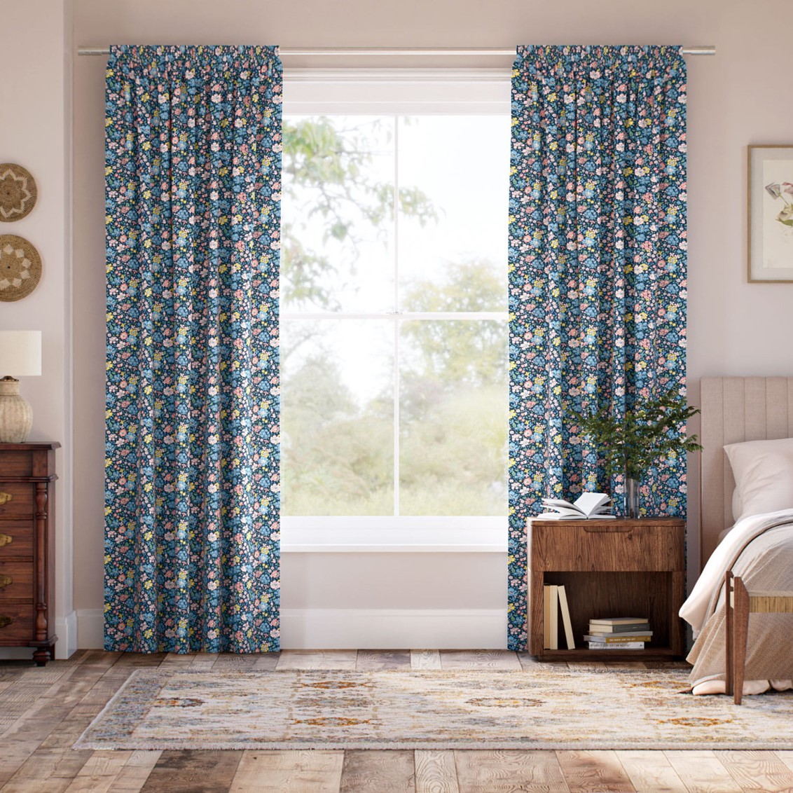 Glen Lyon Navy Curtains