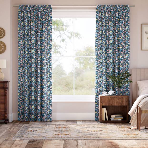 Glen Lyon Navy Curtains thumbnail image