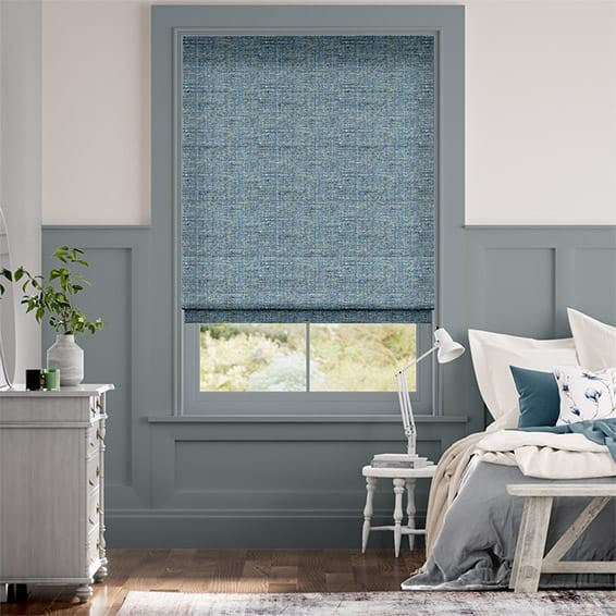 Glencoe Lake Blue Roman Blind