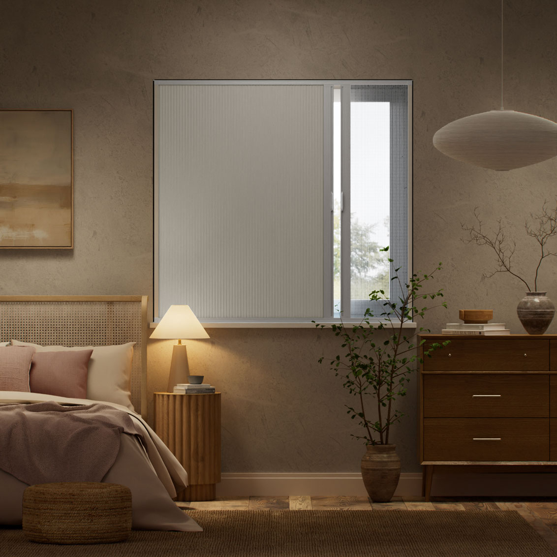 GlideShade Complete Blackout Night & Day Grey Thermal Blind 
