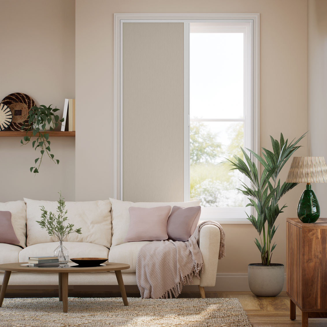 GlideShade Complete Blackout Pebble Thermal Blind 