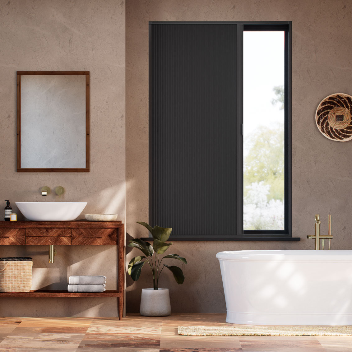 GlideShade Complete Blackout Anthracite Thermal Blind 