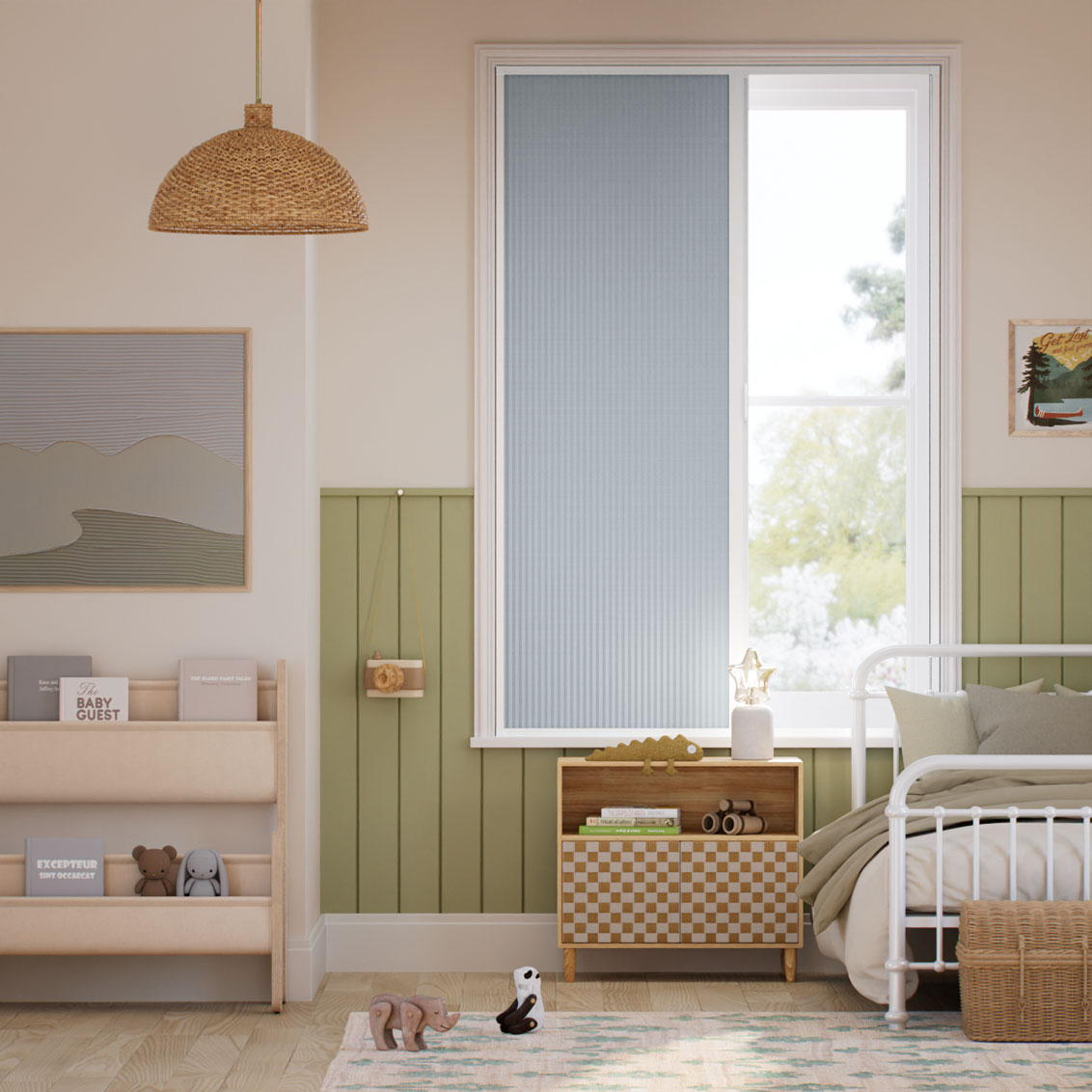 GlideShade Complete Blackout Blue Haze Thermal Blind 