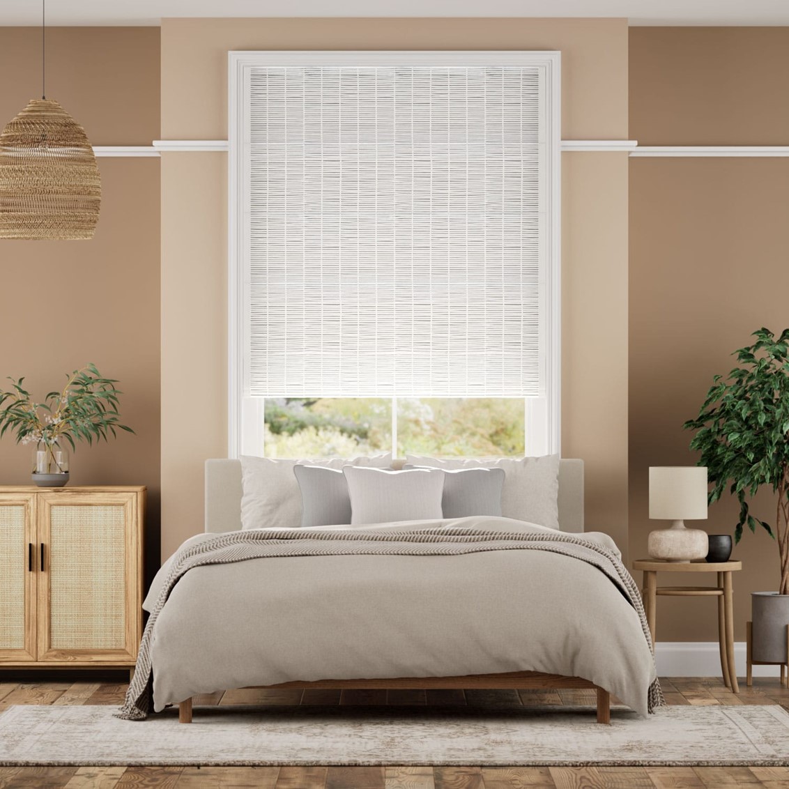 Goa Blackout Alabaster & Bone Roman Blind