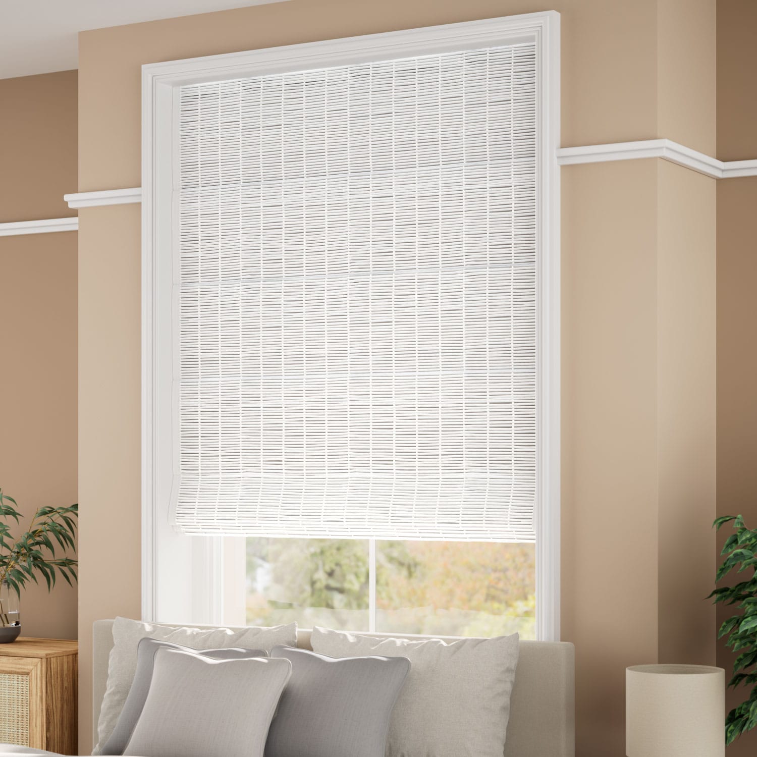 Goa Blackout Alabaster & Bone Roman Blind