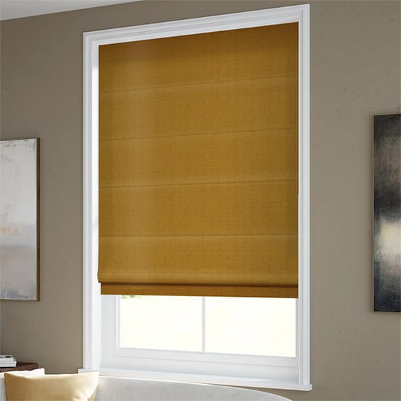 Velvet Antique Gold Roman Blind