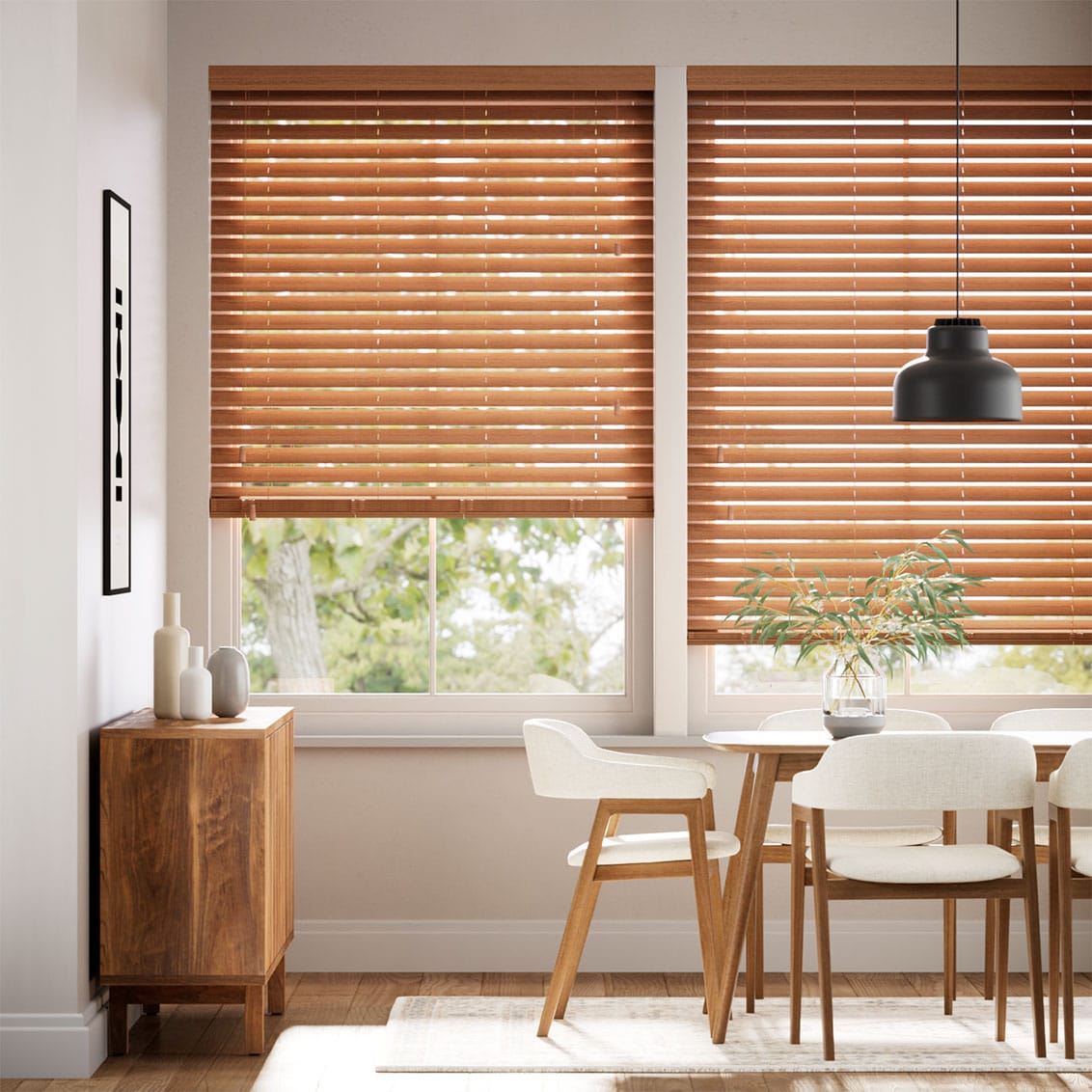 Warm Oak Faux Wood Blind - 50mm Slat