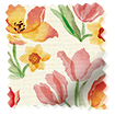 Golden Tulips Pink & Yellow Curtains swatch image
