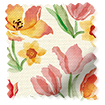 Golden Tulips Pink & Yellow Curtains swatch image