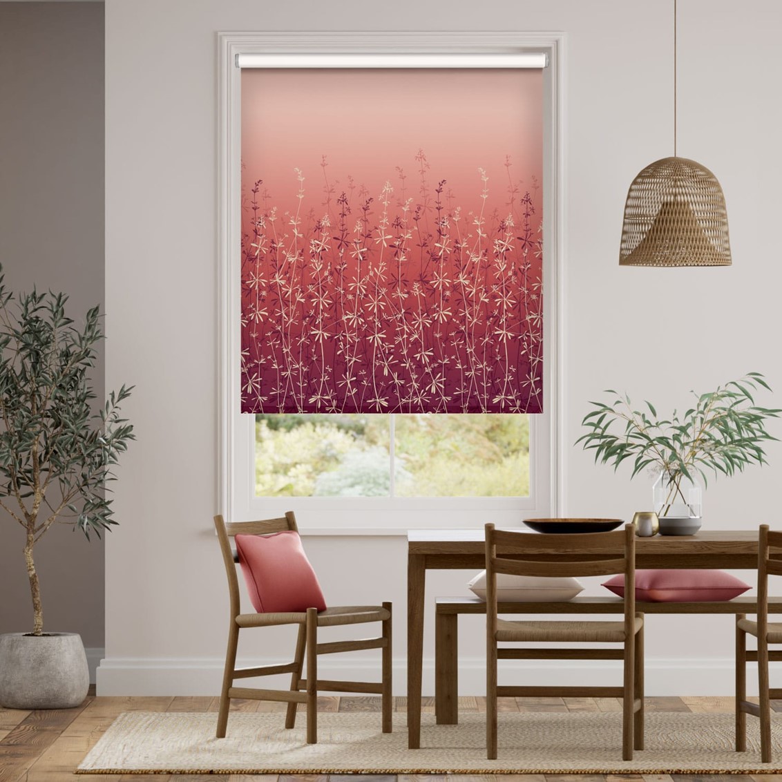 Goosegrass Berry Roller Blind