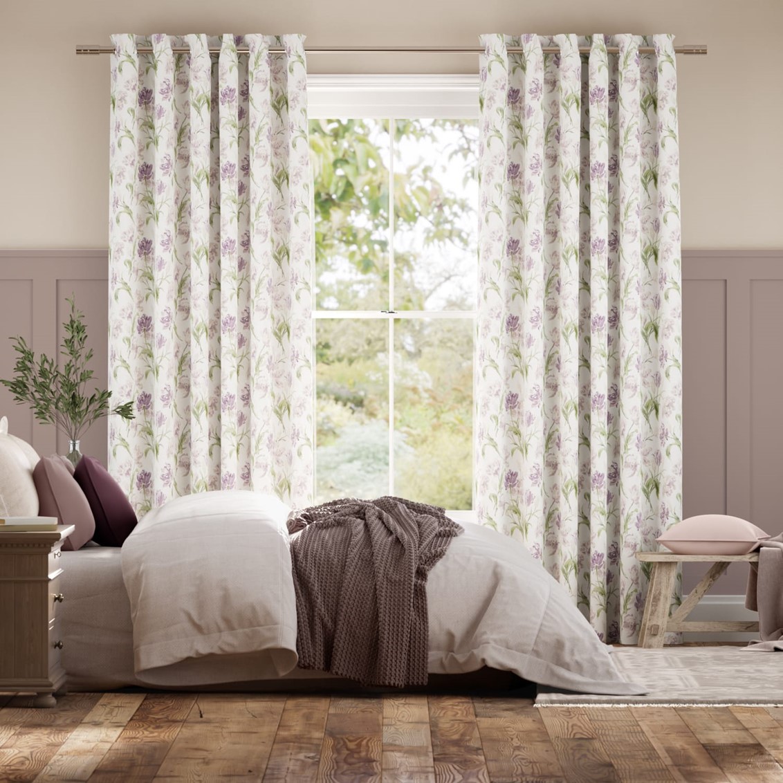 Gosford Grape  Curtains