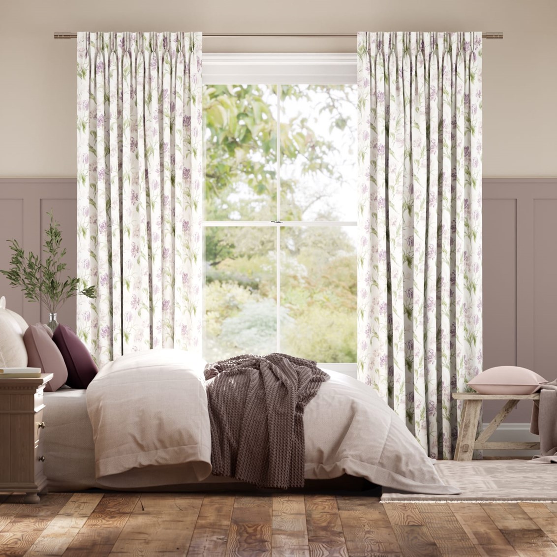 Gosford Grape  Curtains