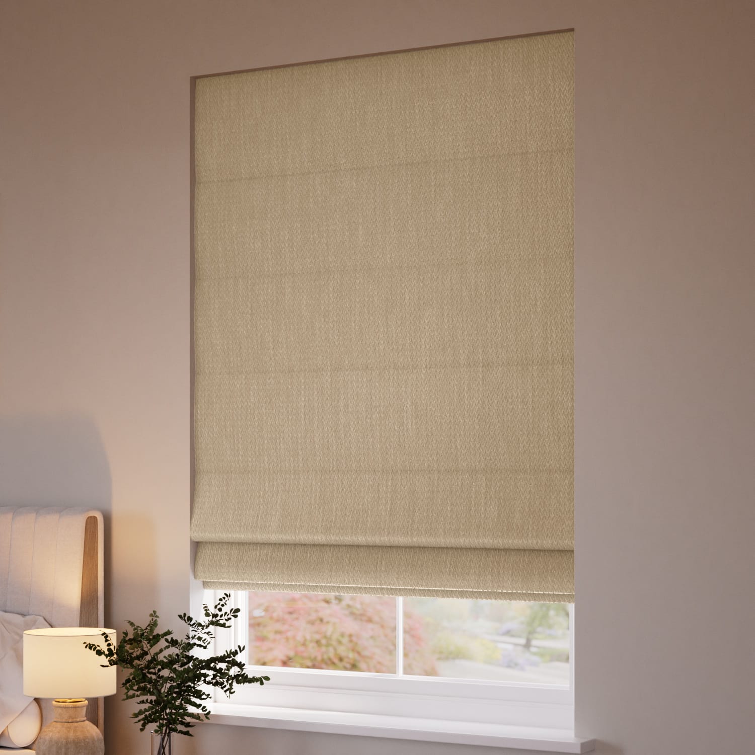 Grenada Blackout Flax Roman Blind