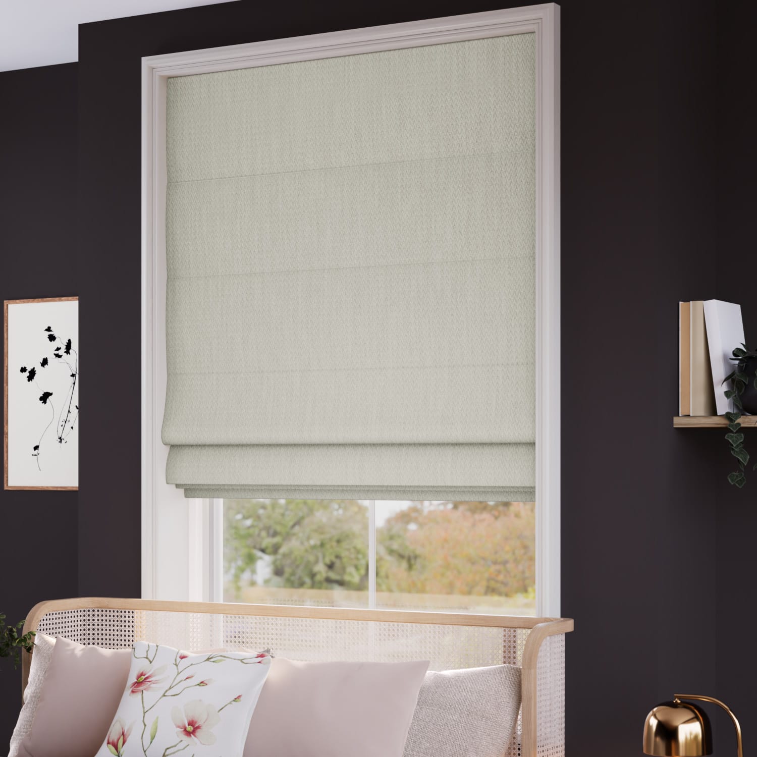 Grenada Blackout Platinum Roman Blind