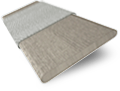 Grey Silver Grain & Warm Grey Faux Wood Blind - 50mm Slat sample image