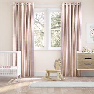 Hand Painted Stripe Rose Pink Curtains thumbnail image