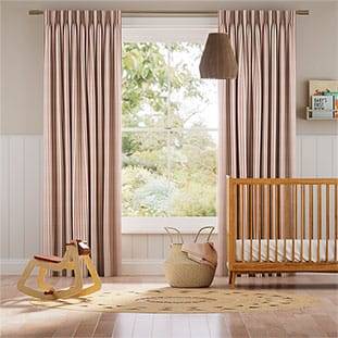 Hand Painted Stripe Rose Pink Curtains thumbnail image