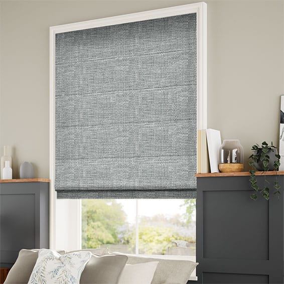 Harlow Midnight Blue Roman Blind