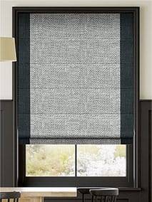 Harlow Midnight Blue & Paleo Linen Rustic Blue Roman Blind thumbnail image