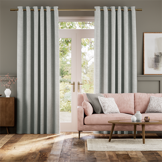 Harlow Woven Grey Curtains