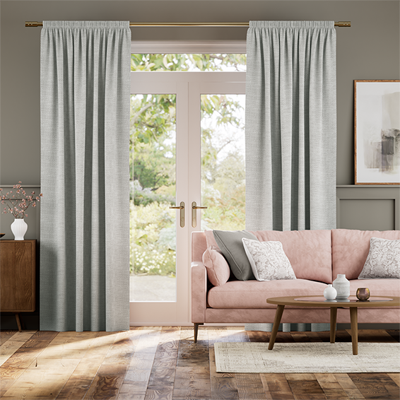 Harlow Woven Grey Curtains