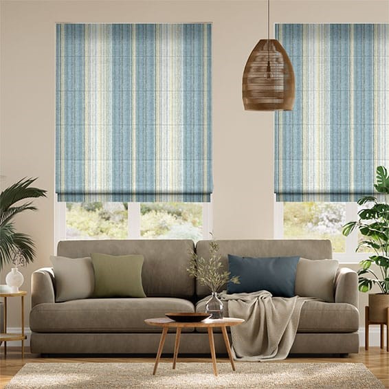 Harper Stripe Ocean Roman Blind