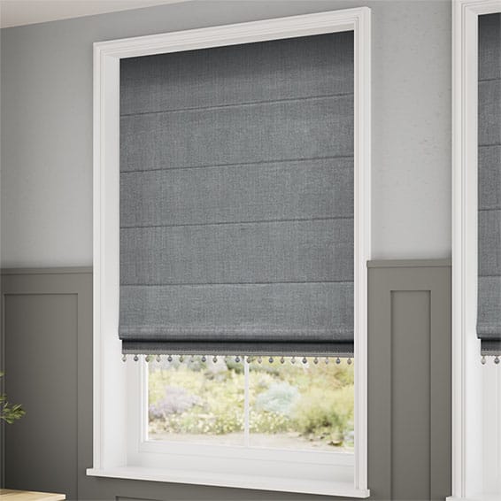 Harrow Flint & Mineral Trimmed Roman Blind