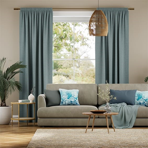 Harrow Lagoon Blue Curtains