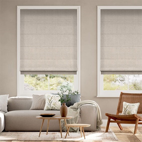 Harrow Warm Stone Roman Blind