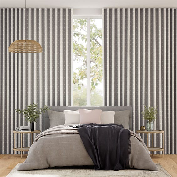 Hearts Grey Curtains