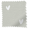 Hearts Grey Roman Blind swatch image