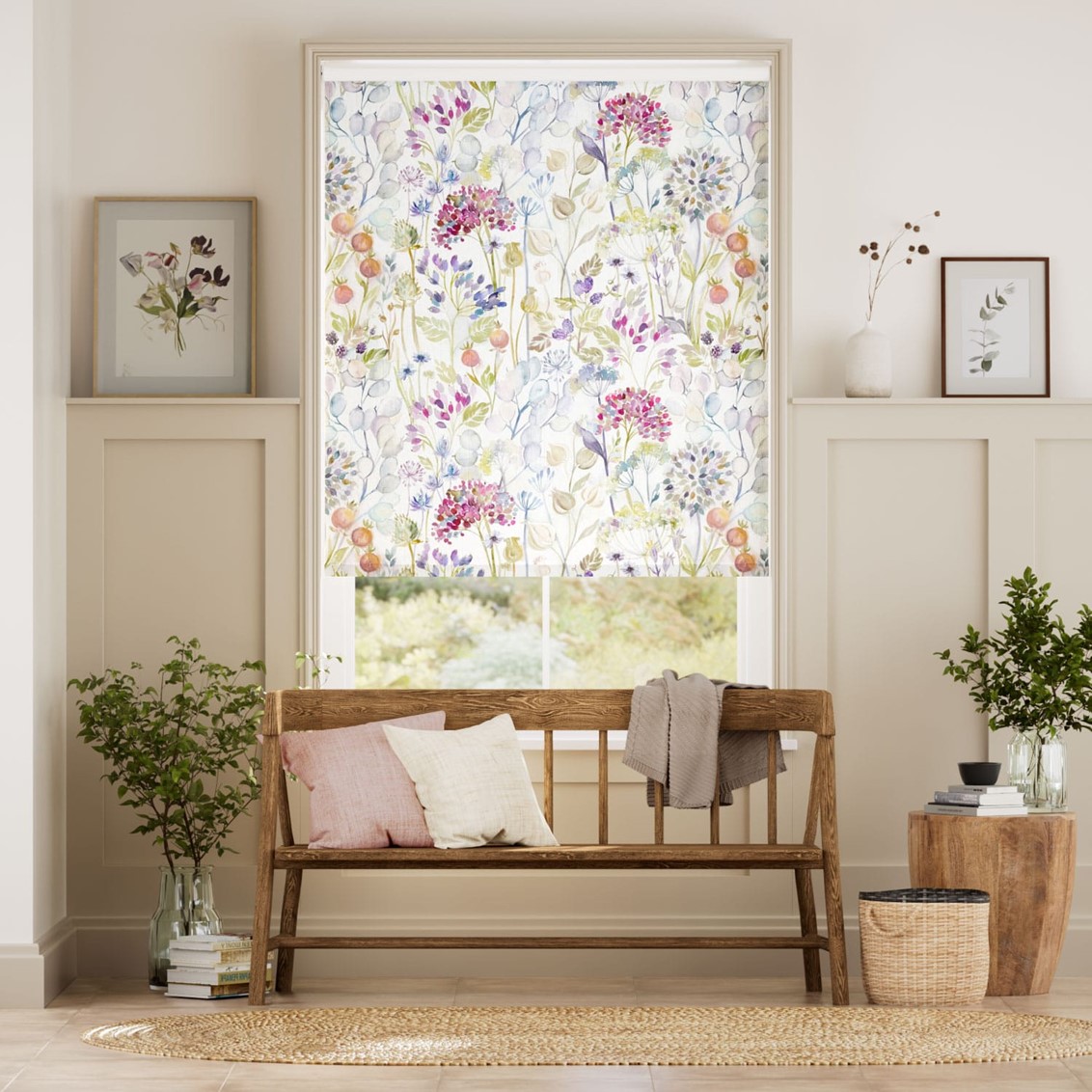 Twist2Go Hedgerow Blackout Cream Roller Blind