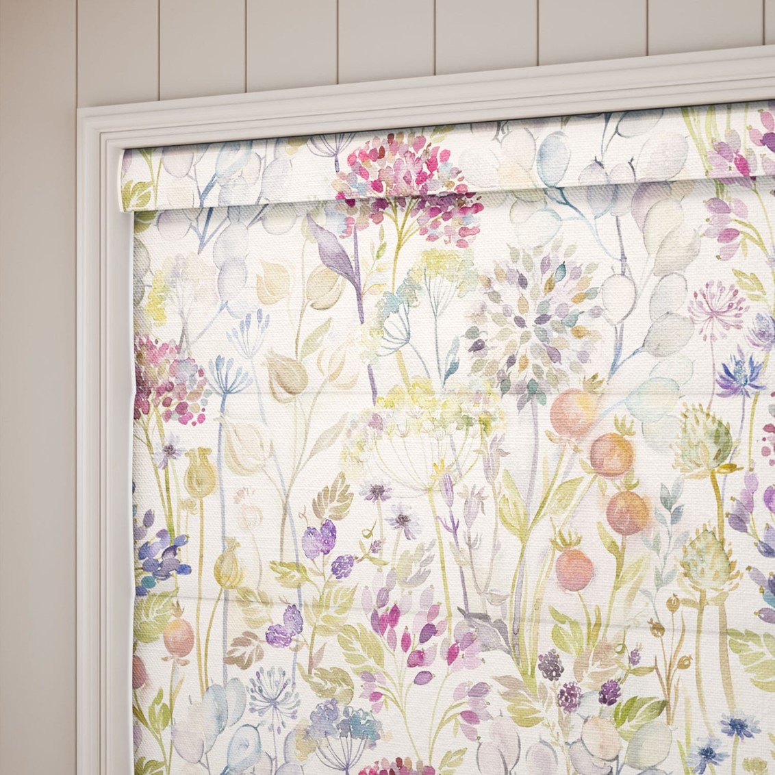 Hedgerow Cream Roman Blind