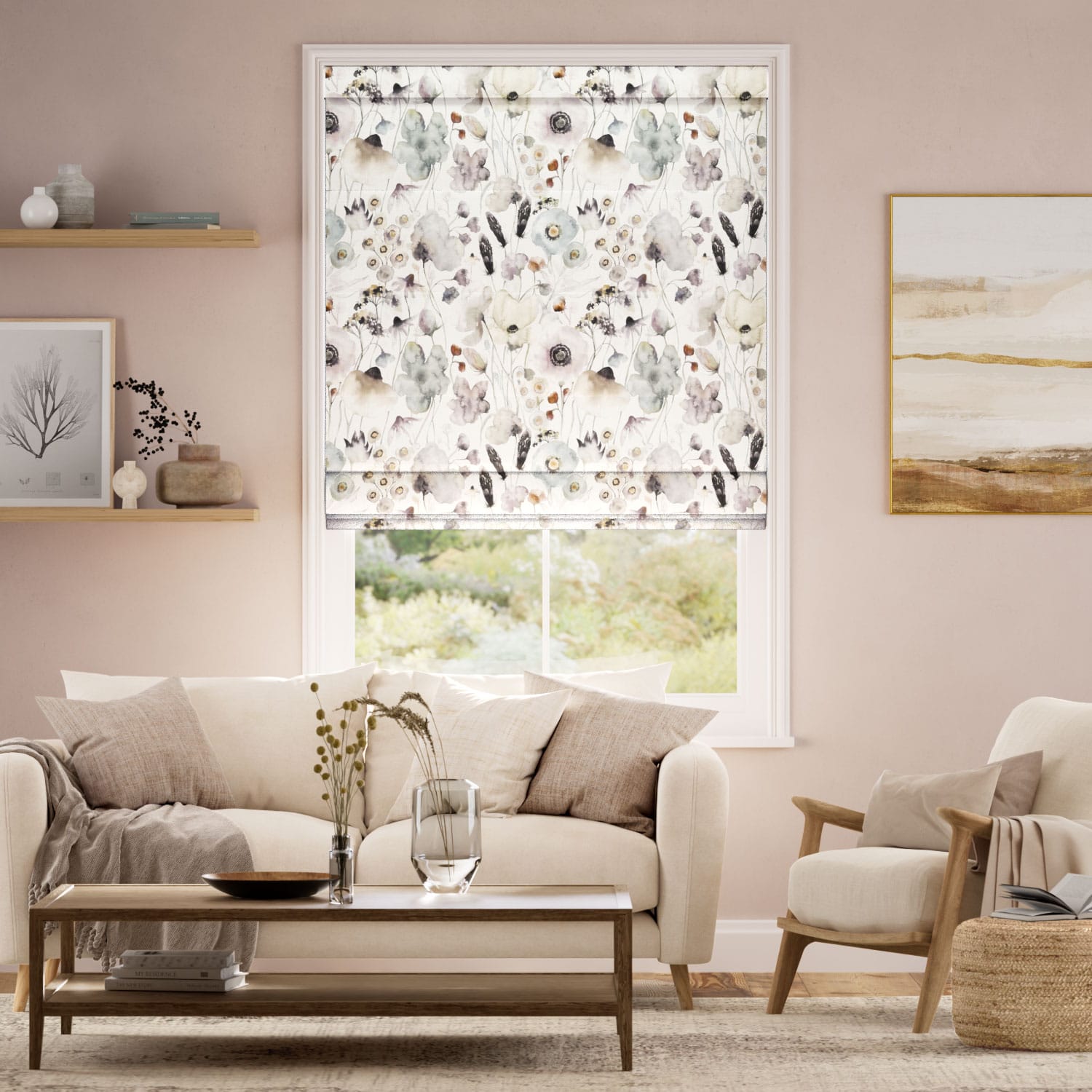 Hibbertia Haze Cream Roman Blind