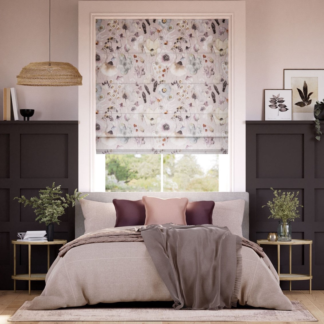 Hibbertia Haze Lavender Roman Blind