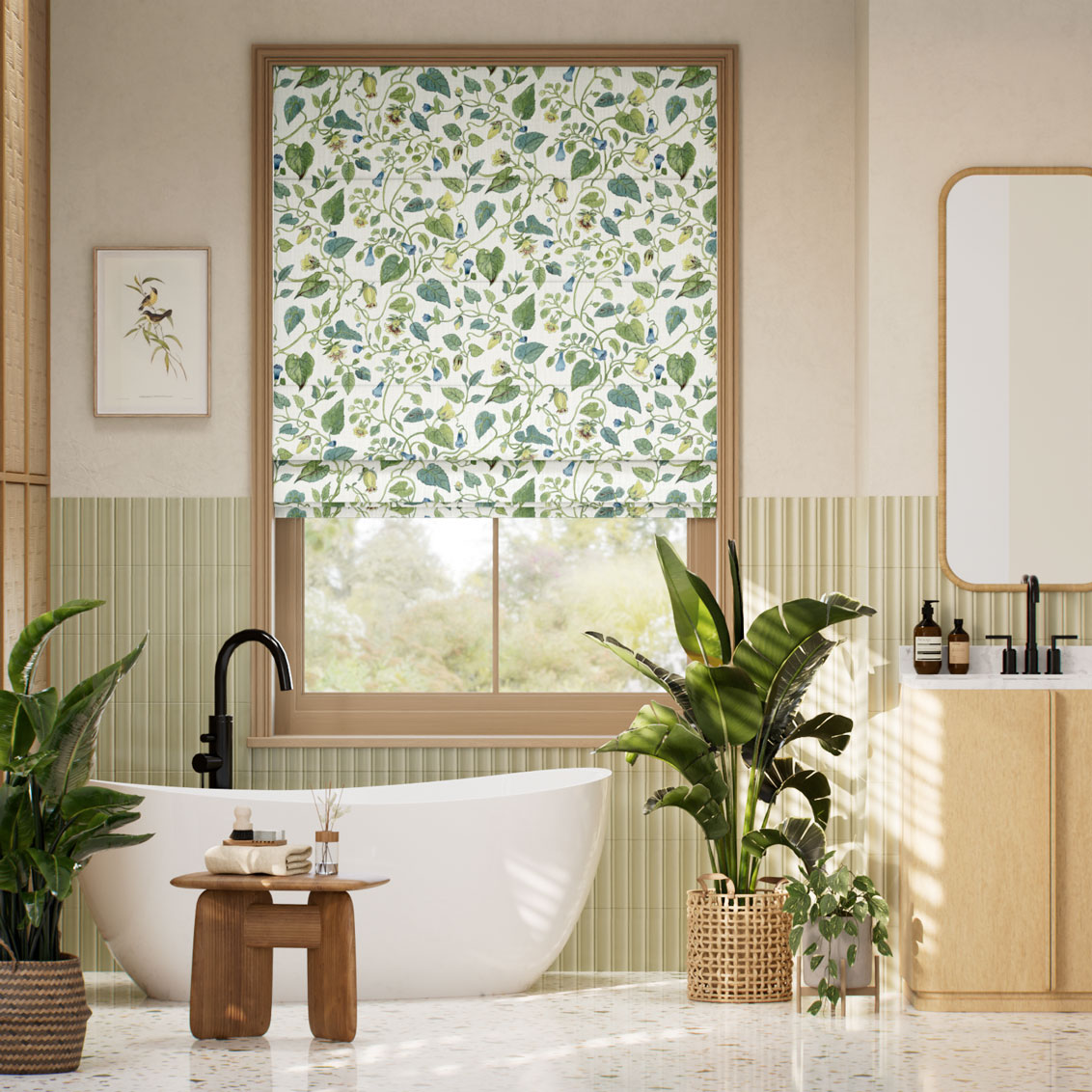 Himalayan Trail Forest Green Roman Blind